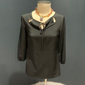 The limited black sheer blouse
